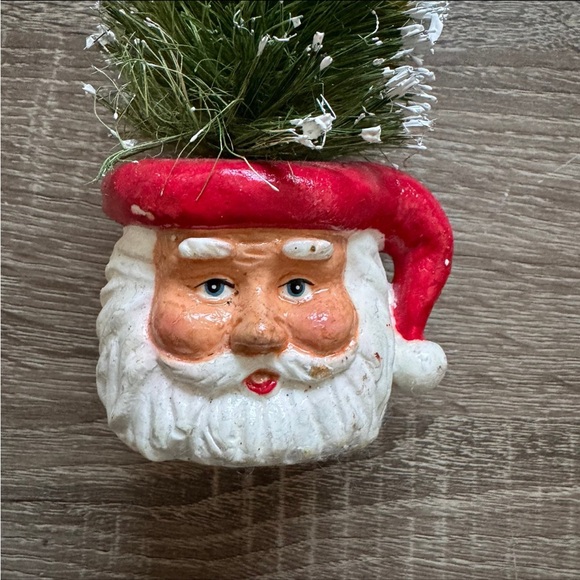 Retro Inspired Christmas Tree Bottle Brush Mugs Santa & Snowman Decor - Picture 4 of 6